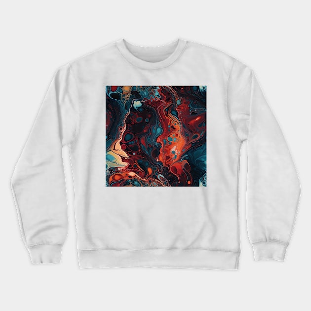 Space Expansion Fluid Art Crewneck Sweatshirt by Young Inexperienced 